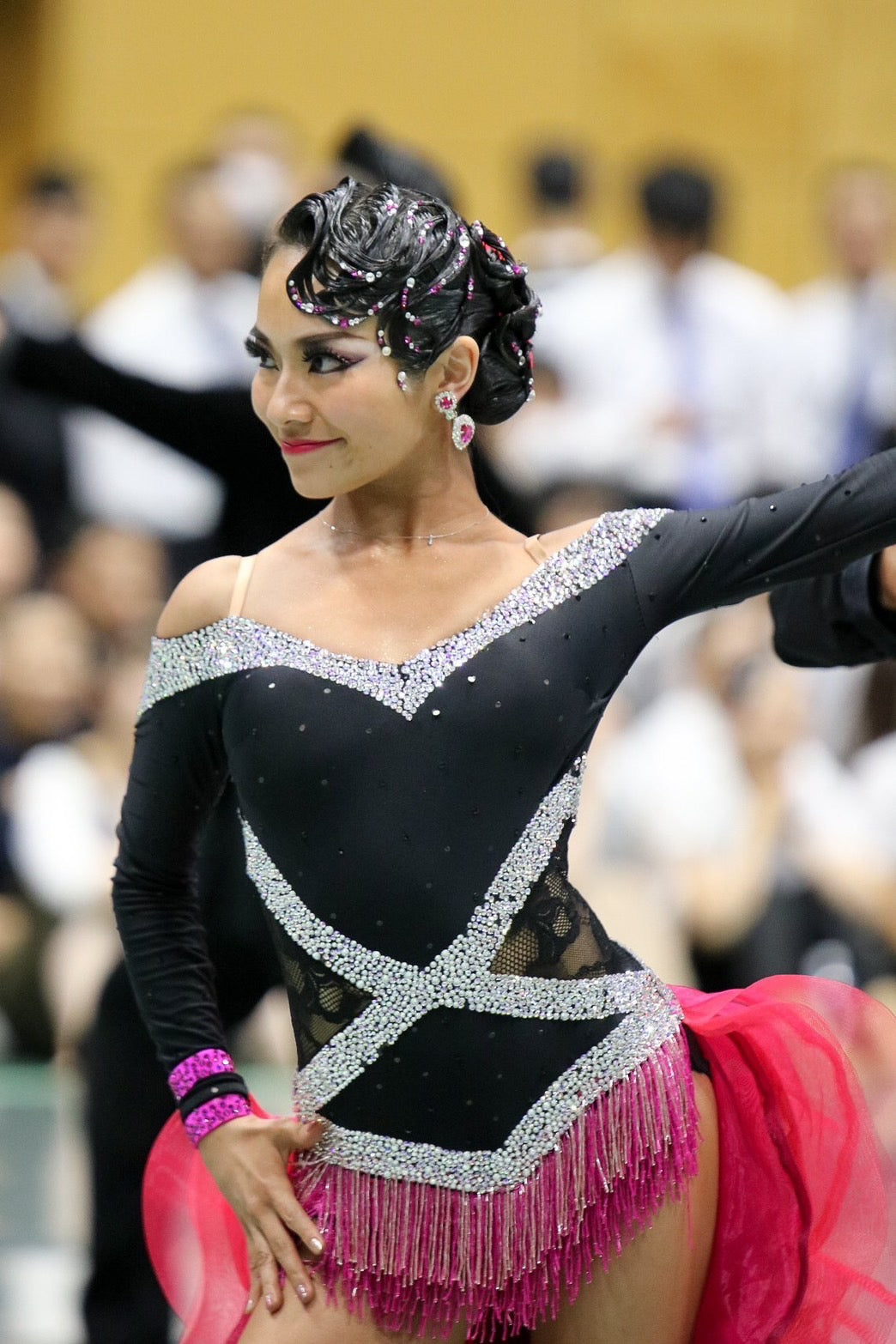 [Chrisanne Clover] ブラックピンクフリル